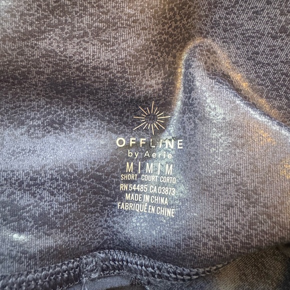 Aerie Shiny Navy Blue Crossover Leggings - Picture 10 of 10